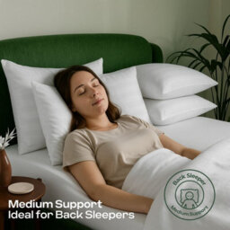 MHG Living Ultra Soft Striped Microfibre Pillow - Hotel Quality, Soft-Medium Support, Anti-Allergy - Pack Of 4 - thumbnail 5