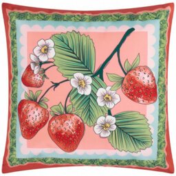 furn. Furn Anemone Strawberries Printed Outdoor Cushion, Multicolour, 45 X 45Cm