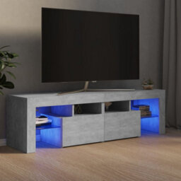 Vidaxl Tv Cabinet With Led Lights Concrete Grey 140X36.5X40 Cm - thumbnail 2