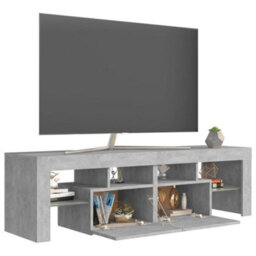 Vidaxl Tv Cabinet With Led Lights Concrete Grey 140X36.5X40 Cm - thumbnail 9