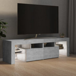 Vidaxl Tv Cabinet With Led Lights Concrete Grey 140X36.5X40 Cm - thumbnail 8