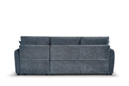 Corner Sofa Bed With Storage  In Pale Blue Chenille Fabric 2C1 Sofabed - thumbnail 3