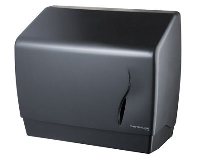 Bisk Wall Mounted Bathroom Hand Paper Towel Tissue Dispenser Box Industrial Black Abs - image 1