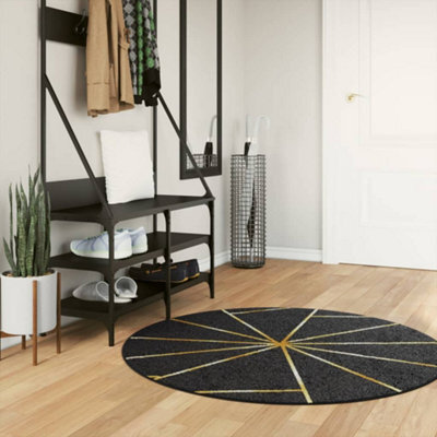 Walplus Rug Washable Black And Gold 120 Cm Anti Slip - image 1