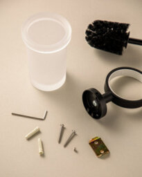 Cosmic Toilet Brush, Chrome, Wall-Mounted, Glass And Metal, Anti-Corrosion, Start Collection - thumbnail 3