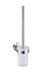 Cosmic Toilet Brush, Chrome, Wall-Mounted, Glass And Metal, Anti-Corrosion, Start Collection