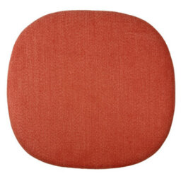 Fusion Living White Tulip Dining Chair With Velveteen Orange Cushion - thumbnail 7