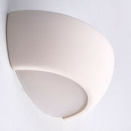 2 Pack Dimmable Led Wall Light Unglazed Ceramic Semi Dome Lounge Lamp Fitting - thumbnail 4