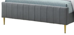 Sareer Furniture Elton Bed Bed Frame In A Box, Contemporary Grey Upholstered Bed Frame With Headboard 5Ft King - thumbnail 6