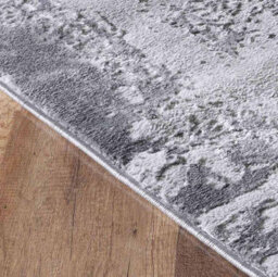 Serenity Modern Abstract Acrylic Contemporary Area Rugs Grey 80X150 Cm - thumbnail 3