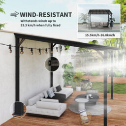 Outsunny 3 X 3(M) Pergola Kit Gazebo With Upf 50+ And Waterproof Polycarbonate Roof - thumbnail 6