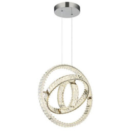 Luminosa Lighting Luminosa Neil Pendant Ceiling Light Chrome K5 Crystals 3X Led Dimmable 2700-6000K - thumbnail 7
