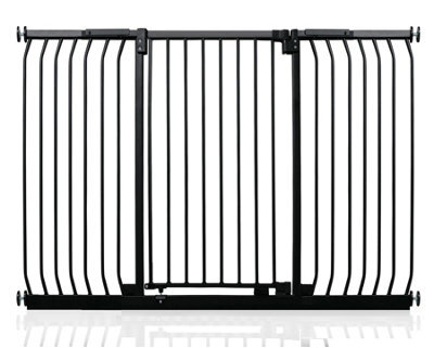 Safetots Extra Tall Elite Safety Gate, 152Cm - 161Cm, Matt Black, Extra Tall 96.8Cm In Height, Pressure Fit Stair Gate - image 1