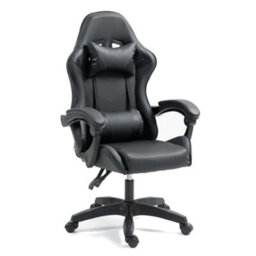 Home Treats Gaming Chair Black Recliner With Adjustable Height Lumbar Support Padded Cushion Racing Bucket Seat - thumbnail 1