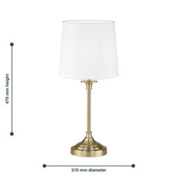 First Choice Lighting Set Of 2 Chester Antique Brass Lamps - thumbnail 5