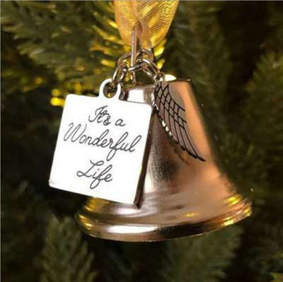 10Pcs Christmas Angel Bell Ornament,silver Christmas Bell Ornament,collectible Holiday Bell Engraved With Angel Wing - image 1