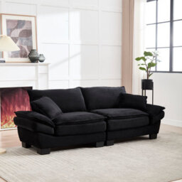 Matteo Modern Oversized 2-Seater Corduroy Loveseat Sofa - thumbnail 8