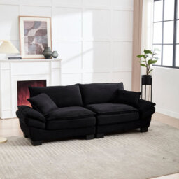 Matteo Modern Oversized 2-Seater Corduroy Loveseat Sofa - thumbnail 7