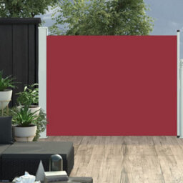 Walplus Patio Retractable Side Awning Garden Sun Shade Canopy Gazebo For Back Door, Porch, Patio 140X500 Cm Red