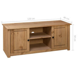 Walplus Tv Cabinet 120X40X50 Cm Solid Pine Wood Panama Range - thumbnail 9
