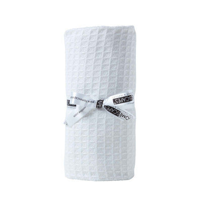 Homescapes Organic Cotton Waffle Baby Blanket White, 125 X 150 Cm - image 1