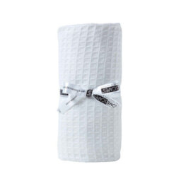 Homescapes Organic Cotton Waffle Baby Blanket White, 125 X 150 Cm