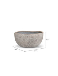 Garden Trading Cranford Oval Planter Plant Flower Tree Pot Grey Cement Style - thumbnail 3