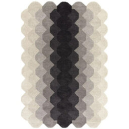 Black Charcoal Abstract 12mm Thick Stain-Resistant Rug For Bedroom, & Living Room, Easy To Clean Wool Rug-66Cm X 200Cm - thumbnail 1