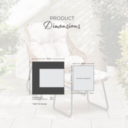 Furniturebox Tahiti Comfy Garden Lounger Chair + Footstool Grey Rattan - Wicker Outdoor Patio Deck Egg Sun Lounge Garden Chair - thumbnail 9