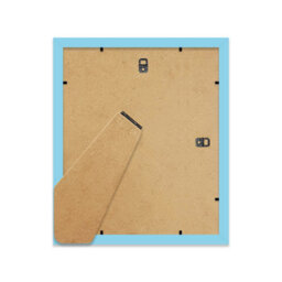 "12X10"" Light Blue Frame With Mount For 9X7"" Pictures 20mm Thin Edge Portrait And Landscape Display With Wall Hooks And Kickstand" - thumbnail 3