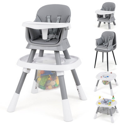 Gainoom 16-In-1 Grey Convertible Baby High Chair Multifunctional Kids Chair - image 1