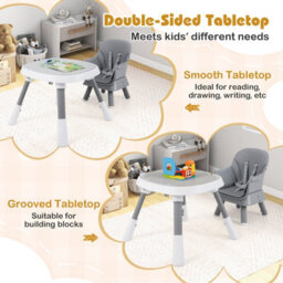Gainoom 16-In-1 Grey Convertible Baby High Chair Multifunctional Kids Chair - thumbnail 7