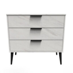 Fuji 3 Drawer Chest Of Drawers In Marble (Ready Assembled) - thumbnail 1