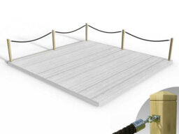 Edecks Rope Handrail Decking Kit 5400mm (Two Side) - Hemp Rope (Fixed - Cups) - thumbnail 4