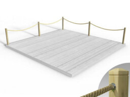 Edecks Rope Handrail Decking Kit 5400mm (Two Side) - Hemp Rope (Fixed - Cups) - thumbnail 1
