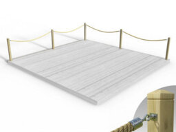 Edecks Rope Handrail Decking Kit 5400mm (Two Side) - Hemp Rope (Fixed - Cups) - thumbnail 3