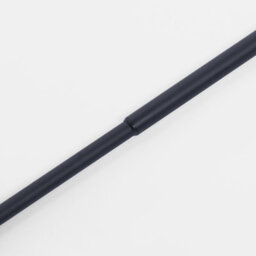 OHS Curtain Pole Extendable Metal Finnials Twist End Rings Rod Fittings, Black - thumbnail 2