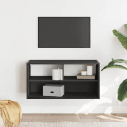 Berkfield Tv Cabinet Black 80X31X39.5 Cm Engineered Wood And Metal - thumbnail 3