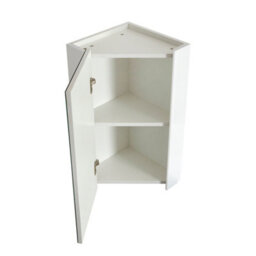 Homestylestore White Wall Mounted Bathroom Mirrored Corner Cabinet 650 X 459mm - thumbnail 3