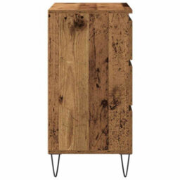 Berkfield Sideboard With Drawers Old Wood 60X35X70 Cm Engineered Wood - thumbnail 7