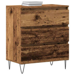 Berkfield Sideboard With Drawers Old Wood 60X35X70 Cm Engineered Wood - thumbnail 3