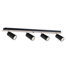 Luminosa Lighting Luminosa Eye Ceiling Spotlight Bar Black, Wood, 60Cm, 4X Gu10