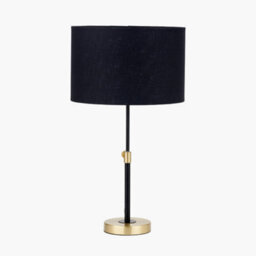 Pacific Lifestyle Black And Gold Metal Rise And Fall Table Lamp - thumbnail 2