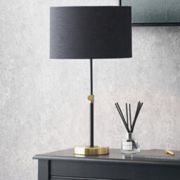 Pacific Lifestyle Black And Gold Metal Rise And Fall Table Lamp - thumbnail 1