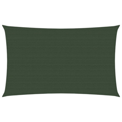 Berkfield Sunshade Sail 160 G/m2 Dark Green 2X5 M Hdpe - image 1
