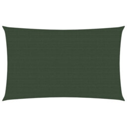 Berkfield Sunshade Sail 160 G/m2 Dark Green 2X5 M Hdpe - thumbnail 1