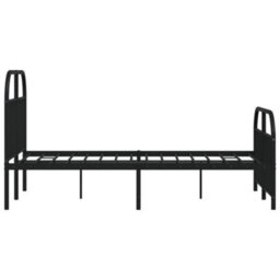 Berkfield Metal Bed Frame With Headboard And Footboard Black 120X190 Cm - thumbnail 7