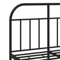 Berkfield Metal Bed Frame With Headboard And Footboard Black 120X190 Cm - thumbnail 9
