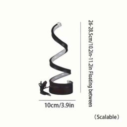 Led Spiral Table Light Dimmable  Usb Night Light, Ideal For Bedroom & Gifts - thumbnail 2