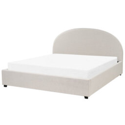 Beliani Ottoman Bed Fabric Vaucluse 180 X 200 Cm (Eu Super King) Light Beige - thumbnail 4